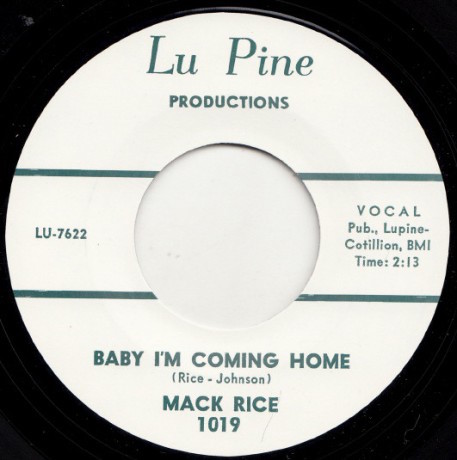 Rice ,Mack - Baby I'm Comin' Home + 1 ( 45's repro )